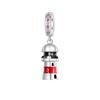 New Original 925  Silver Iron Tower Flower House Pumpkin Carriage Pendant Beads fit Women's DIY Exquisite Jewelry Gifts