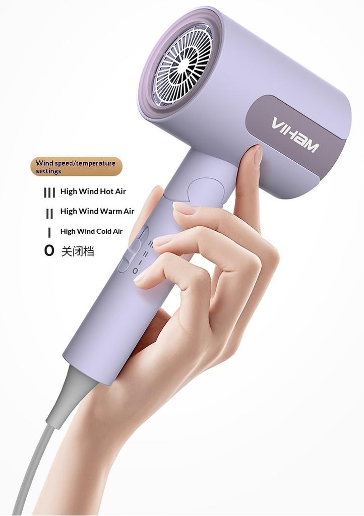 High-Power 800W ABS Material Electric Household Portable Hair Dryer Professional Salon Hot/Cold Air 3-Speed Settings for Hotels