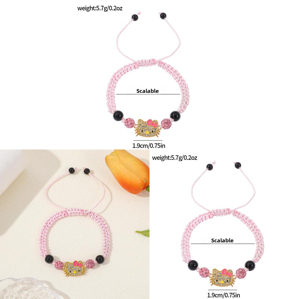 Ручная цепочка Hello Kitty с геометрическим дизайном для подарка, сувенир для путешествий