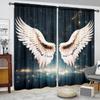 2 шт. HD цифровые печатные шторы для гостиной спальни карнизные шторы красочные крылья ангела принт шторы для окна спальни