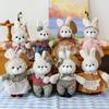 Couple Adore Rabbit Plush Toy Girl Birthday Gift Grab Machine Doll Pastoral Rabbit Backpack Pendant Keychain