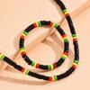 Хип-хоп эластичный браслет ожерелье ручная веревка ретро деревянные бусины комплект ювелирных изделий студент