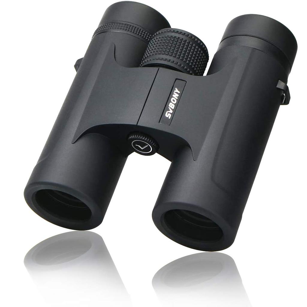 Svbony SV40 Binoculars, 8x Magnification, 32mm Aperture, Roof Mount, FMC, 7.2° Field of View, Waterproof, Lightweight, Glasses Compatible, for Live