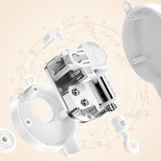 Держатель для подвесных погремушек для детской кроватки с классической музыкой, механический заводной механизм, вращающийся крючок, переключатель-слайдер, аксессуары для коляски