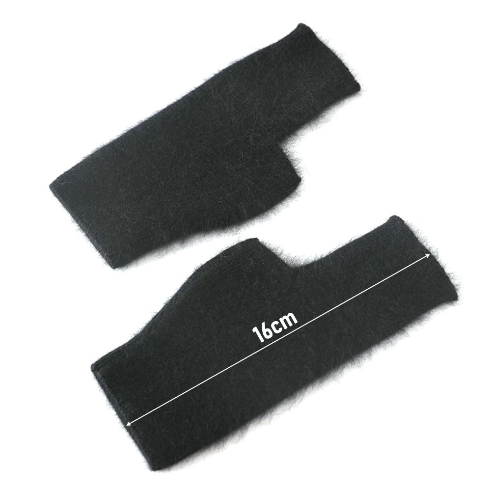 Вязаные шерстяные перчатки с открытыми пальцами, митенки, модные перчатки из норки и кашемира, зимние