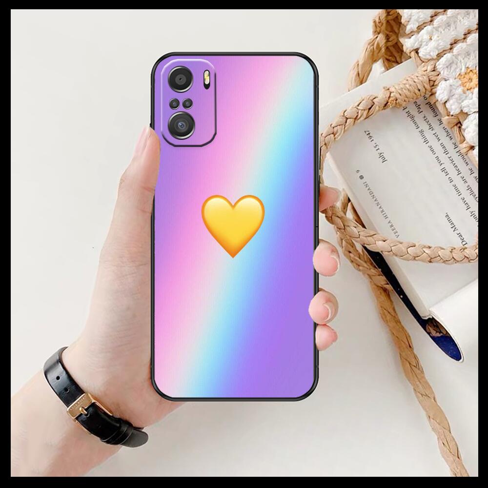 Мягкий черный чехол для телефона с сердечком для Xiaomi Redmi Note 10S 10 9T 9S 9 8T 8 7S 7 6 5A 5 Pro Max