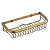 Gold Bathroom Shelf Kitchen Rack Accessories Wall Mount Shower Shampoo Storage Shelves Electroplated Copper Basket 30cm