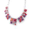 [H9089] - Designer Necklace 'Babouchka' Red Purple