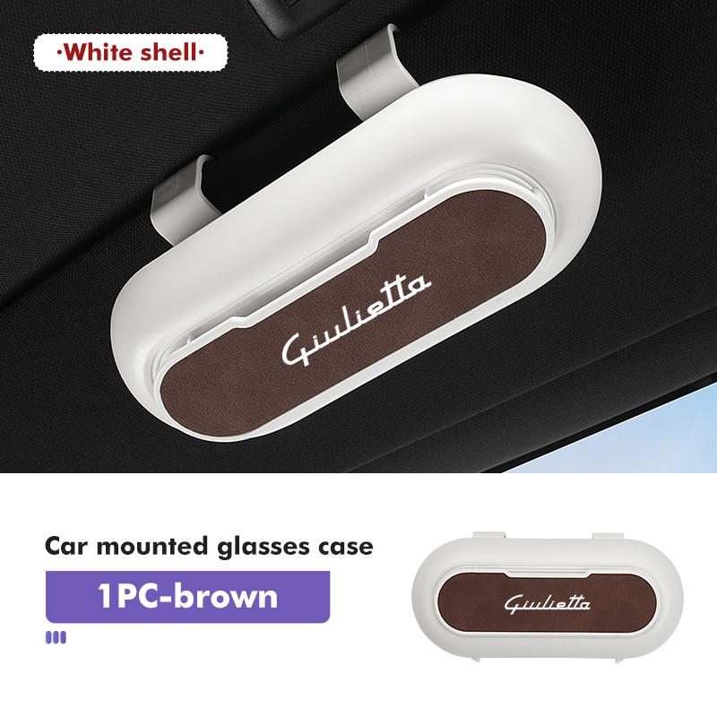 Car Sun Visor Sunglasses Box Storage Case Organize Boxs For Alfa Romeo 159 Giulietta Giulia 147 Mito 156 159 166 GT Stelvio def789