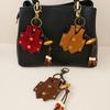 Faux Suede Vest Keychain Bohemian Style Beaded Pendant Creative Bag Charm Car Key Ring Retro Clothing Accessory For Daily Use