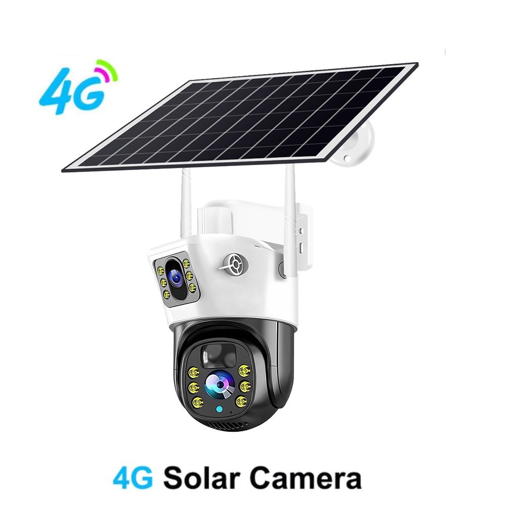 Беспроводная HD-камера видеонаблюдения на солнечных батареях, WIFI/4G с автоматической зарядкой от солнца и видеомонитором с PIR-датчиком движения человека
