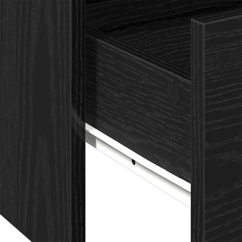 Coffee Table Black Oak Look 102 x 55 x 43.5 cm