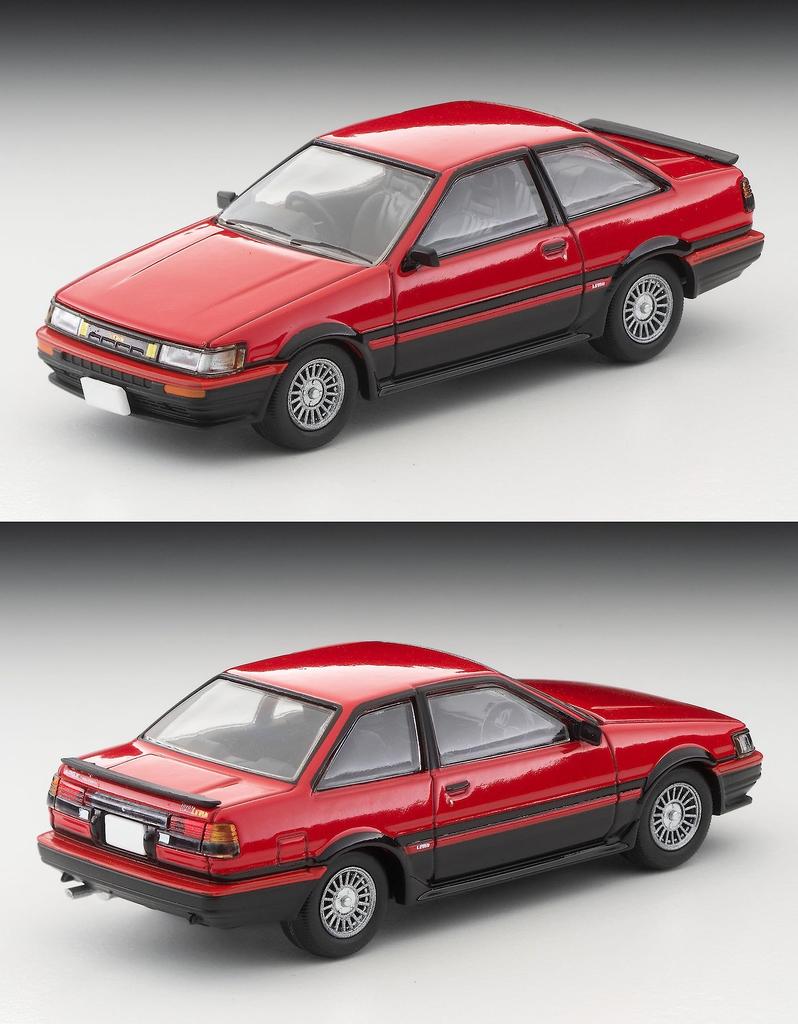 Tomytec Tomica Limited Vintage Neo 1/64 Scale LV-N304a Toyota Corolla Levin 2-Door GT-APEX 1985 Red/Black Finished Model