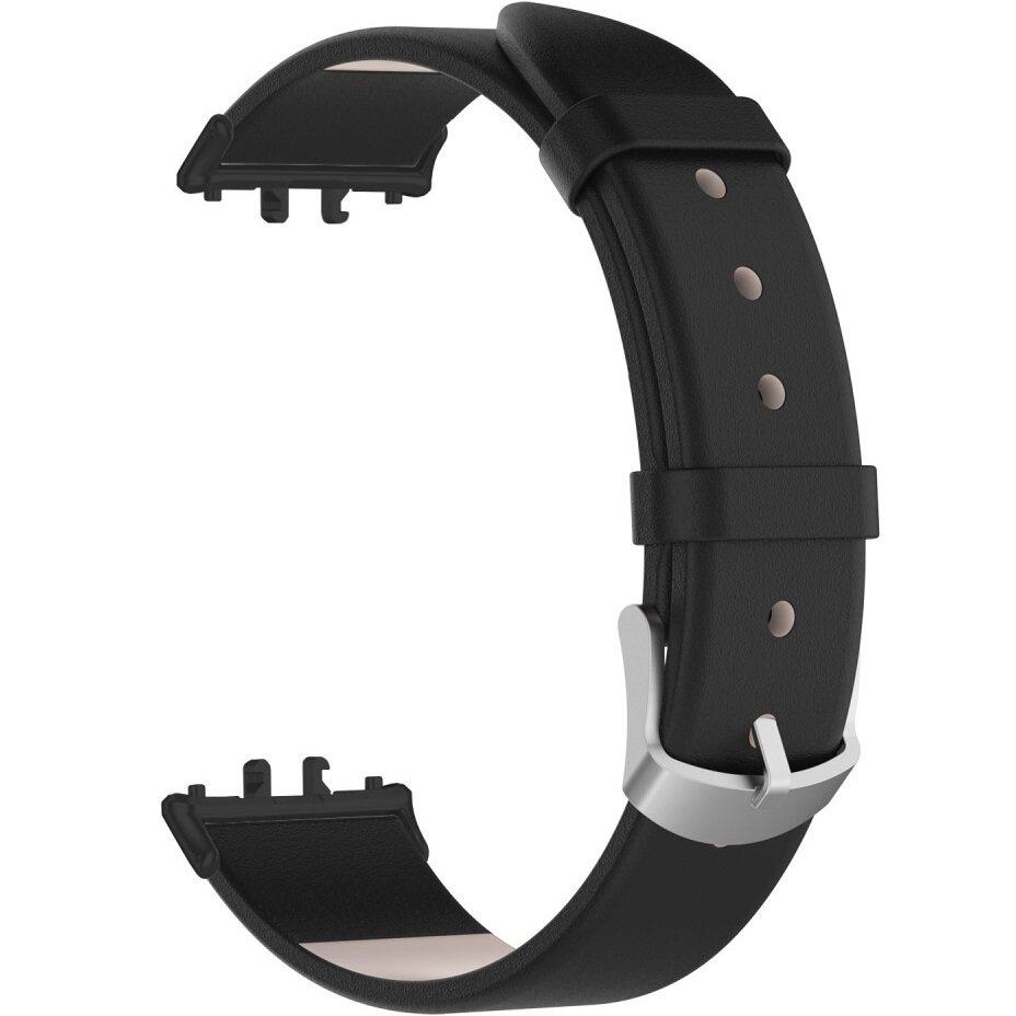 Leather Strap for Samsung Galaxy Fit 3, Black