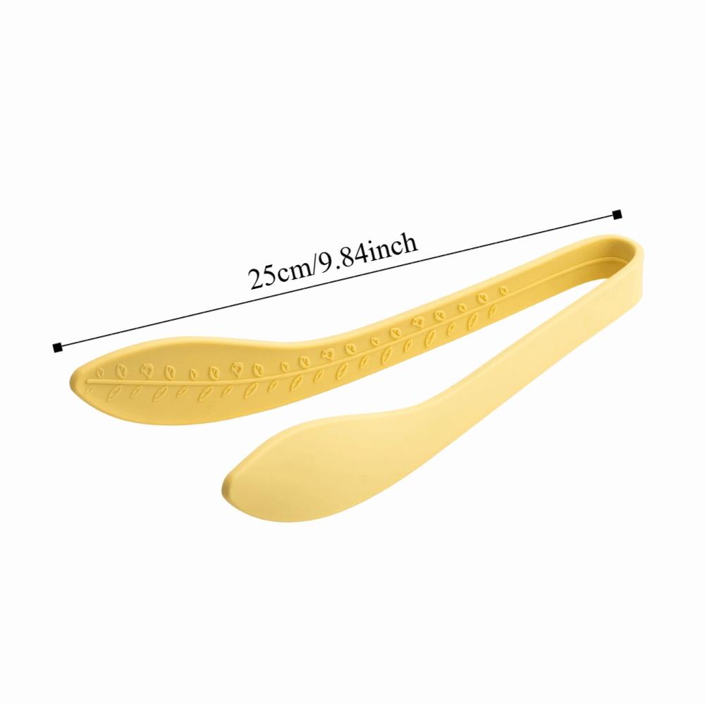 High-Temperature Resistant Silicone Food Tongs Non-Slip Non-Stick Barbecue Clips Leaf Shape Heat Resistant Kitchen Tongs Buffet
