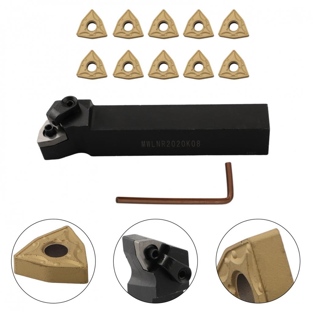 Набор твердосплавных пластин Держатель токарного инструмента MWLNR2020K08 Держатель