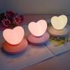 1PC LED Touch Control Table Lamp USB Rechargeable Girl Modeling Lamp Energy Saving Lamp Romantic Love Heart Shape Decoration Night Light