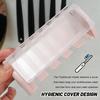 Bathroom Wallmount Toothbrush Holder with Cover 5 Slots Without Drilling Home Bathroom Self Adhered Toothbrush Container Racks