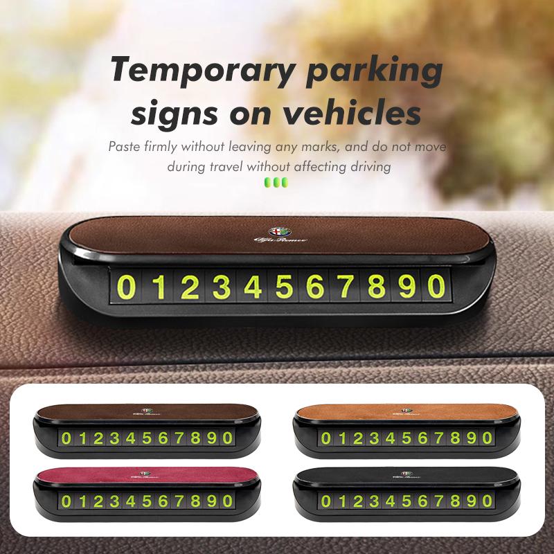 For Alfa Romeo Car Parking Contact Number Plate Move Car Contact Card GT Stelvio F1 Brera Volante Tonale Gloria Disco SH2