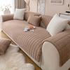 Rabbit Plush Sofa Cover Thicken Non-Slip Couch Cover Solid Color Plaid for Living Room Slipcover Warm Universal Couch Cushion