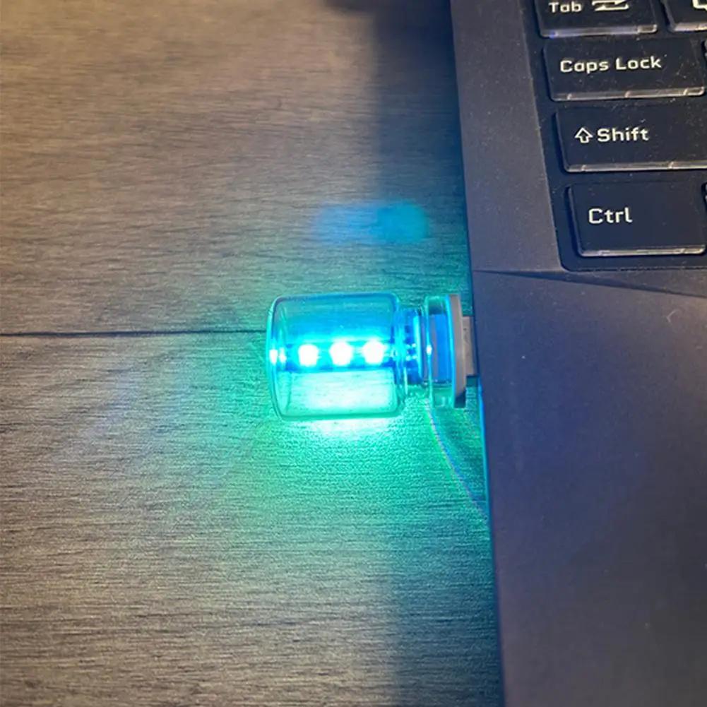 Автомобильный ночник 5 В светодиодная лампа накаливания портативное освещение вилка спальня интерьер автомобиля атмосферные лампы Play USB декоративная лампа O6C2