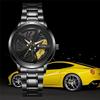 Модные мужские часы с вращающимися колесами, топ-бренд, дизайн гоночного автомобиля, стальной ремешок, кварцевые часы для мужчин, подарки