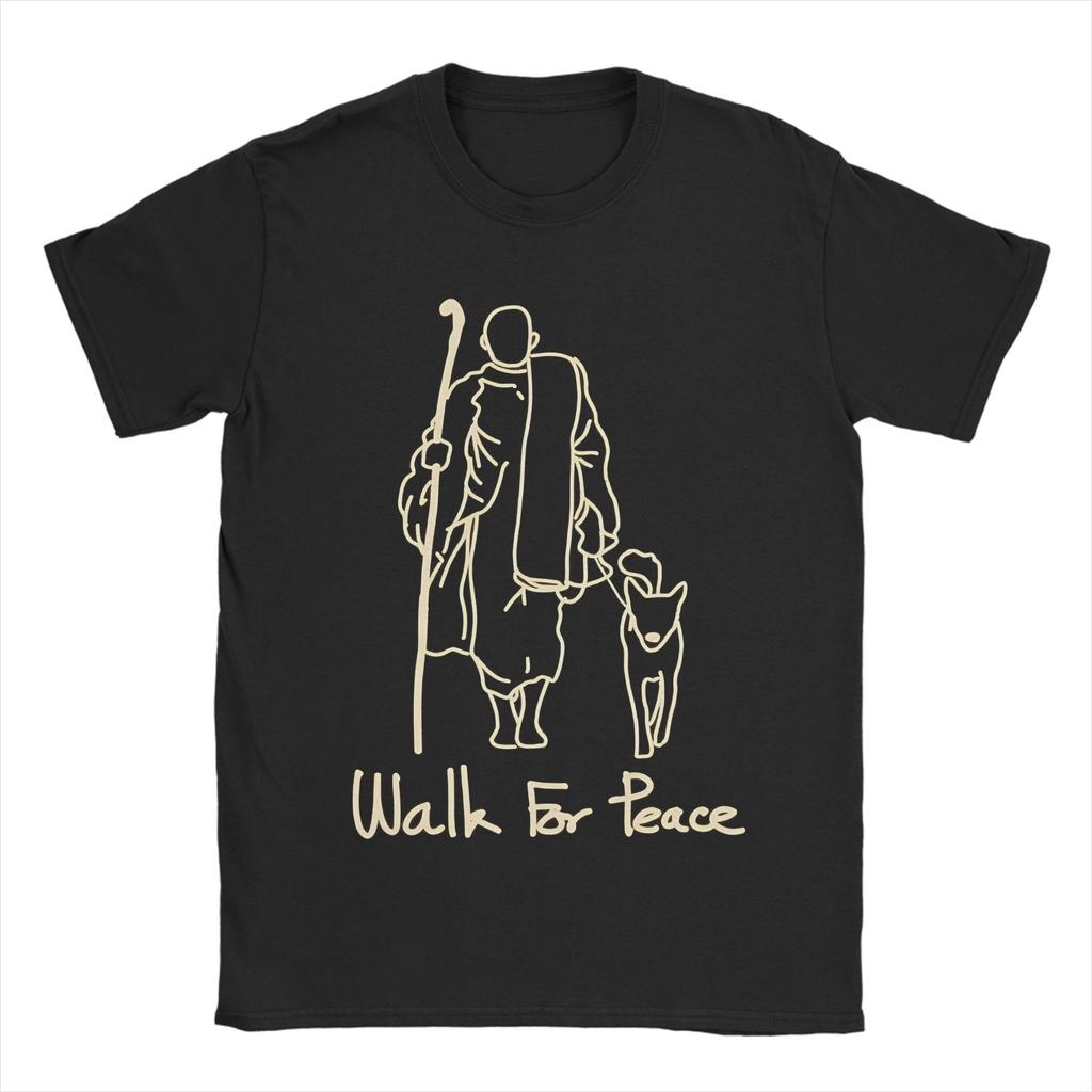 Walk For Peace Tshirt Summer Fashion Tshirts Unisex 100 Cotton Oneck Oversize Clothes Short Sleeve Streetwear Tshirt