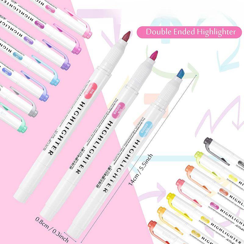 25 цветов, милый маркер с двойной головкой, художественный маркер, флуоресцентная ручка Sofe Color, школьные канцелярские принадлежности