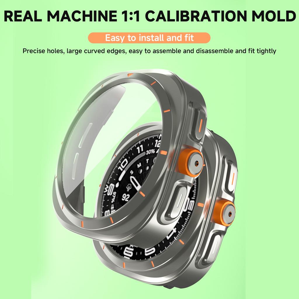 Замена на Ultra Case для Samsung Galaxy Watch 7 6 40 мм 44 мм Обновление до Galaxy Watch Ultra 47 мм Закаленное стекло для защиты экрана