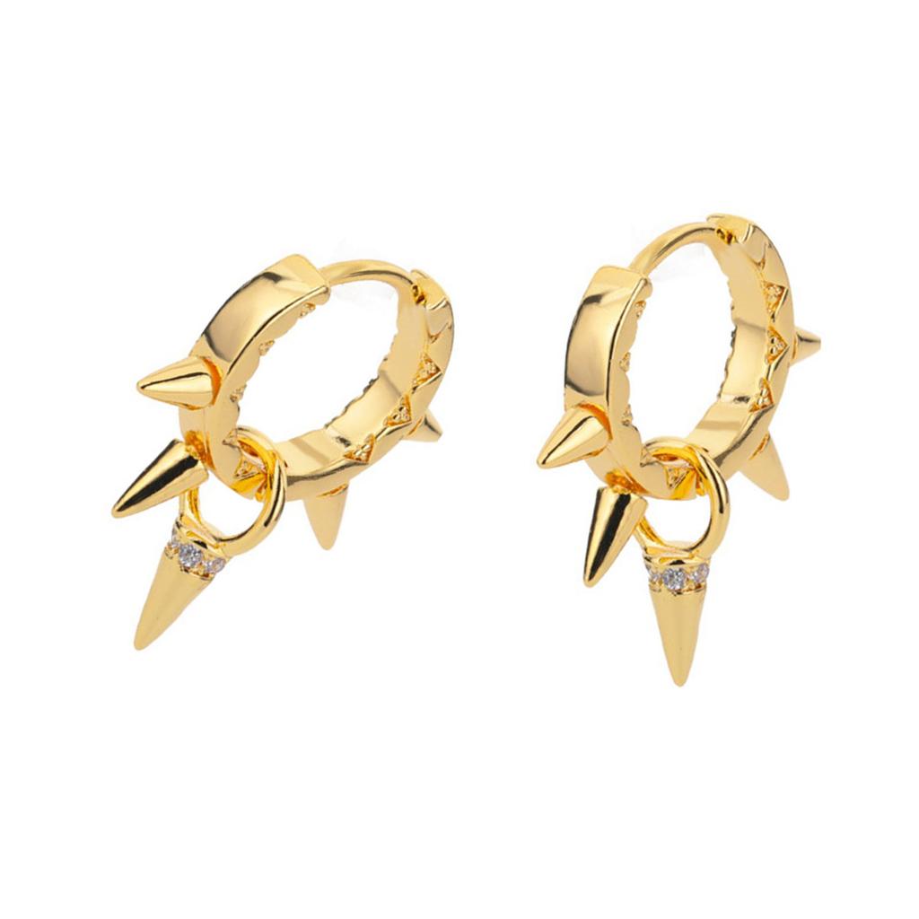 Минималистичные серьги-каффы с заклепками золотого/серебряного тона, модные серьги для пирсинга, стильные ювелирные аксессуары для вечеринок