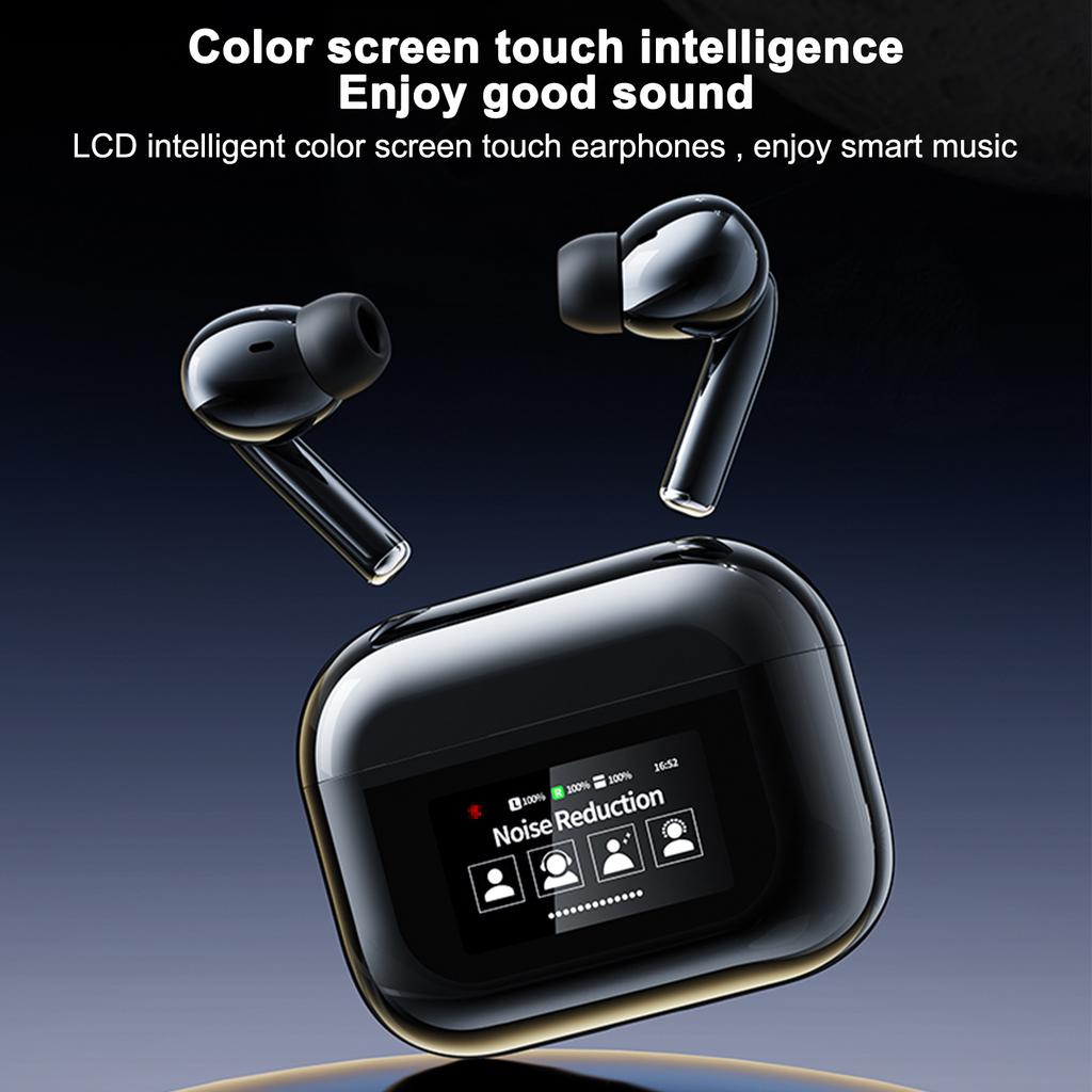 BT5.4 True Wireless Наушники с сенсорным экраном и зарядным чехлом Игровые наушники с низкой задержкой и шумоподавлением