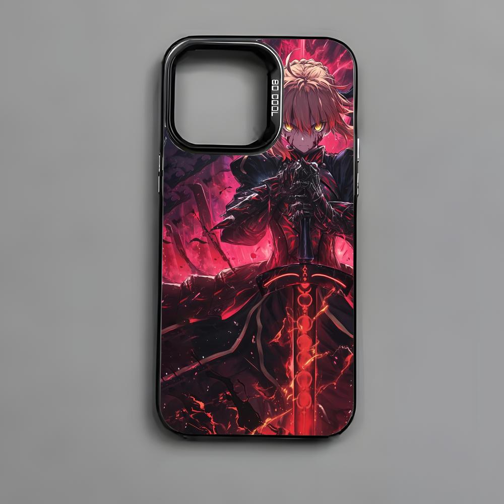 Чехол для телефона Fate Zero Stay Night S-Saber для iPhone 16 15 14 13 12 11 Pro Max Черный Матовый Разноцветный Лазерный Металлик Аврора