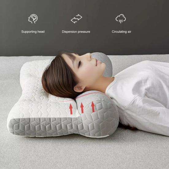 Ортопедическая подушка для глубокого сна, толстая эластичная пена с эффектом памяти, безболезненная подушка для защиты шеи и шеи для сна