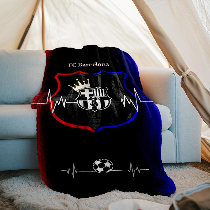 1PC F-C-B Football art Printed Soft Flannel Blanket Throw for Adult Bedroom Living Room Sofa Camping Travel Fan gifts Christmas Gifts