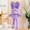Internet Celebrity Pull Ear Rabbit Pendant Pull Rabbit Keychain Plush Doll Schoolbag Pendant Dopamine Bunny Toy