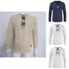 Stylish Medieval Men's Tops Vintage Ancient Viking Long Sleeve T-shirt Perfect For Cosplay Events