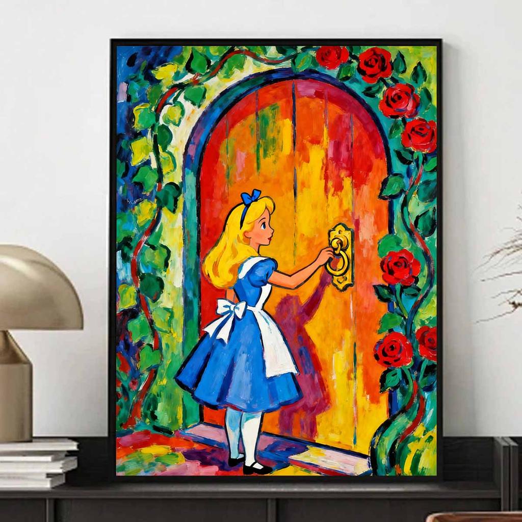 Disney diamond painting full drill mosaic painting kit handmade diy home decoration gift Alice in Wonderland flower door wall art