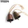 4PCS Creative DIY Christmas Decorative Bells Retro Metal Small Bells with Rope Pendants Christmas Tree Hanging Bells Festival Decorations