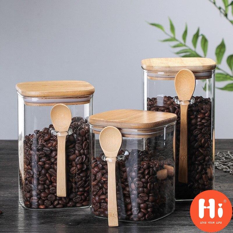 Высококачественная герметичная банка для специй с крышкой-ложкой, контейнер для приправ, резервуар для хранения кофе, кухонная бутылка для сахара, коробка для чая