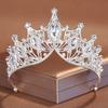 Crown Headband Large Crown Bridal Tiara Wedding Jewelry Stage Party Rhinestone Crown Accessories