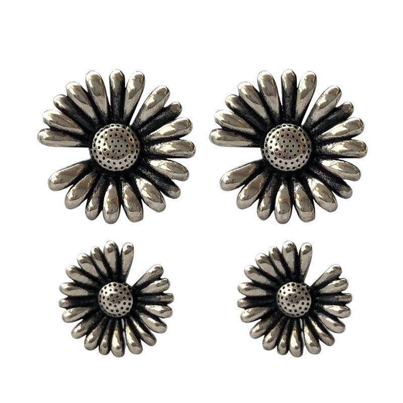 Серьги серии Daisy Trendy Girlfriend Punk Ключичная цепочка Niche Sunflower Retro Универсальная
