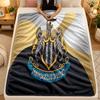 Flannel BlanketNewcastle United Football Warm Soft Throw Blanket for Indoor Sofa Bed Living Room Use