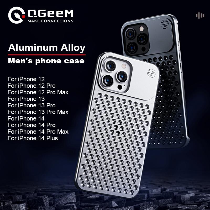 Чехол из алюминиевого сплава для Iphone 15 14 Pro Max, чехол для Iphone 12 13 Pro, чехол для iPhone, полый рассеиватель тепла, подходит для защиты от падения