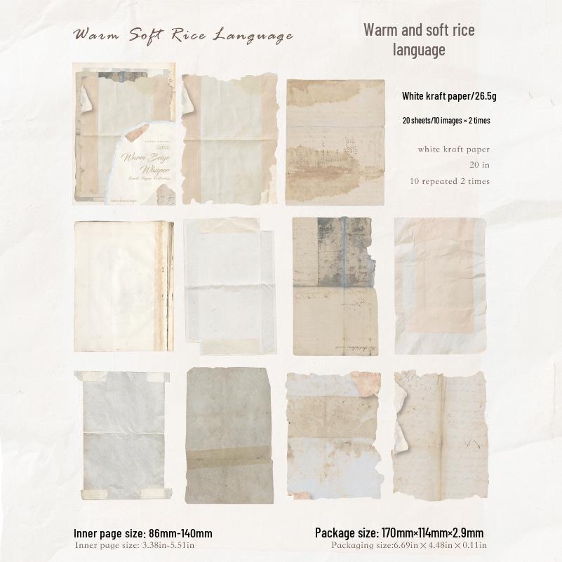 Бумага для ретро-журнала Ji Lv Tang - DIY коллажный фон