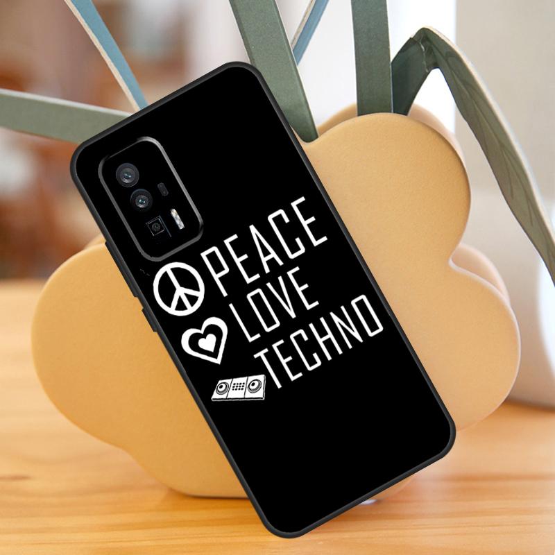 Чехол Love Techno Music Quotes для Xiaomi 13T 11T 12T Pro 13 14 Ultra 12 Lite POCO F6 F5 X6 Pro M6 X3 X5 M5s F3