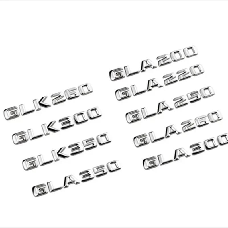 3D Black Letters Fit for Mercedes Benz Car Trunk GLA GLK 200 220 250 280 300 320 350 Logo Emblem Badge Sticker Auto Accessories FF70