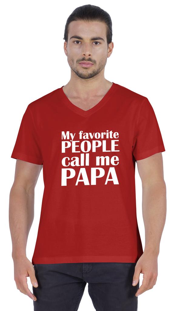 Inkmeso Мужская футболка Мои любимые люди называют меня папой Футболка с надписью «Письмо» в подарок папе Футболка для гордого папы и