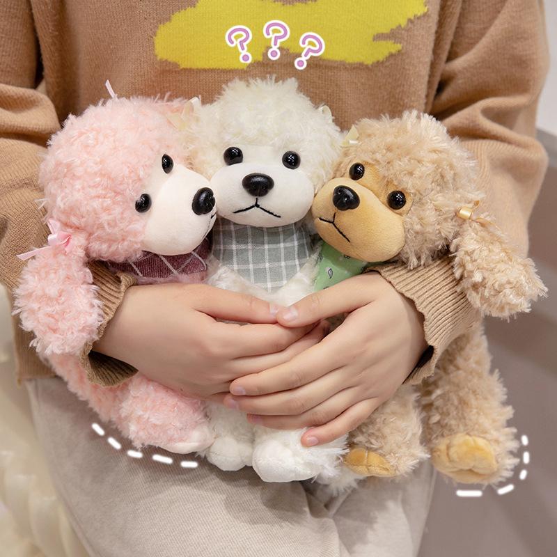 Искусственный плюшевый пудель игрушка милый шарф кукла собака подарок на свадьбу кукла собака подарок на день рождения для мужчин и женщин