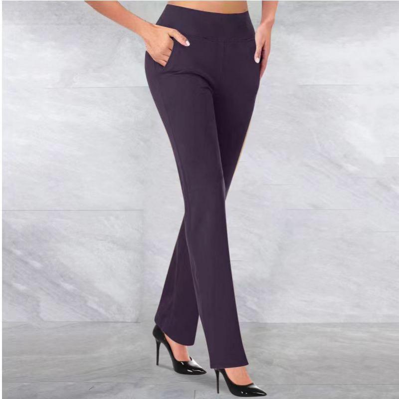 Женские штаны для йоги, заправленные в спортивные штаны с высокой талией