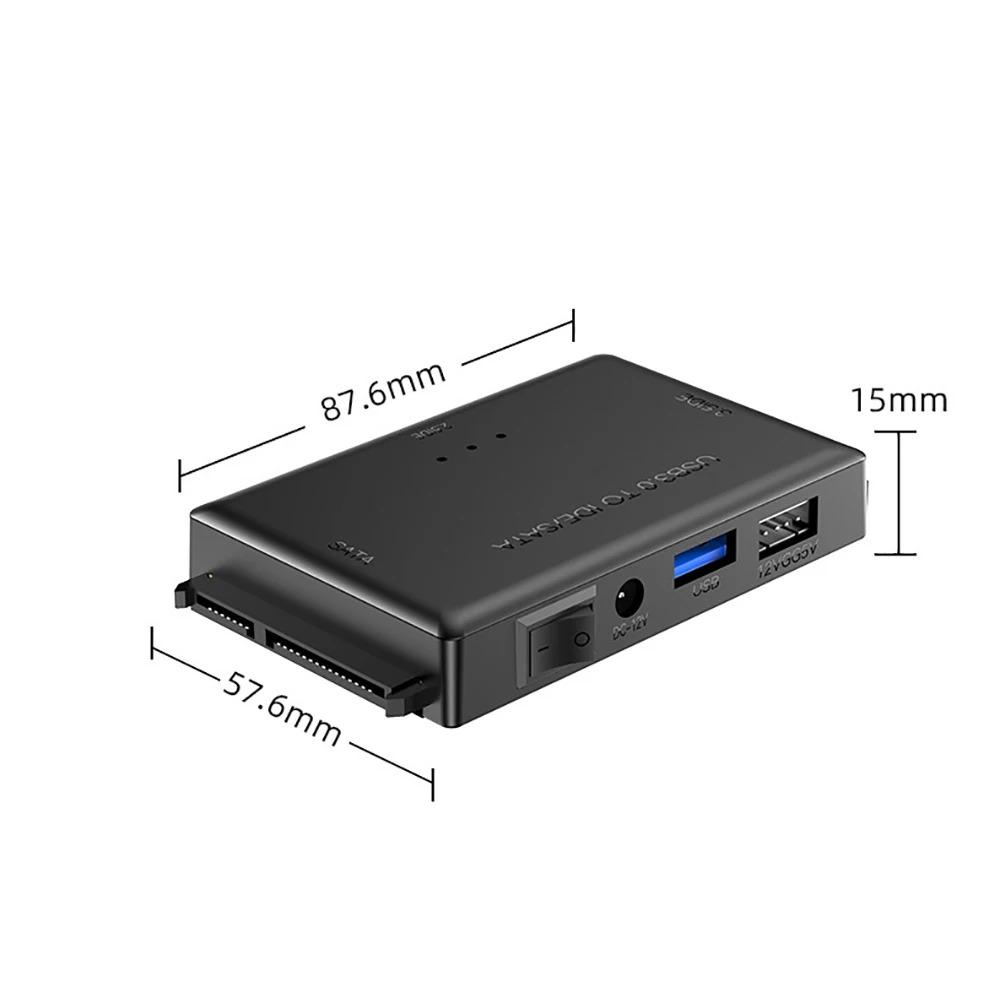 Адаптер-конвертер USB 3.0 в SATA IDE для жесткого диска, устройство чтения жесткого диска для 3,5 2,5-дюймового HDD/SSD CD DVD ROM CD-RW 3 в 1 USB IDE SATA адаптер